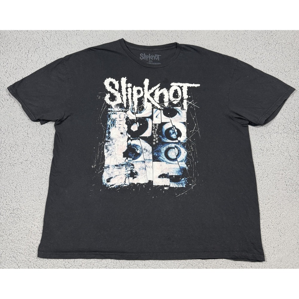 Slipknot Eyeless Shirt Mens XXL Black Metal Eyes Graphic Band Tee Tagless